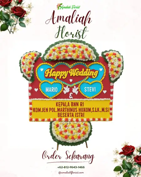Papan Bunga Pernikahan Kawor
